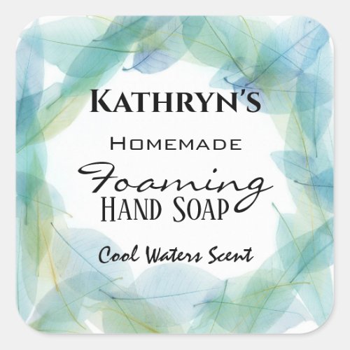 Homemade Hand Soap Personalized Square Sticker