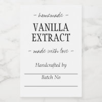 Personalized Homemade Vanilla Extract Label