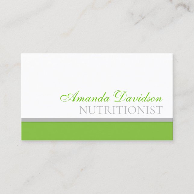 Homemade Healthy Sweets & Cakes Simple Modern Business Card (Front)