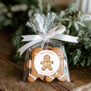 Homemade Holiday Baking Gingerbread Man Gift Classic Round Sticker
