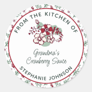 Homemade Holiday Gift From the Kitchen of Classic Round Sticker