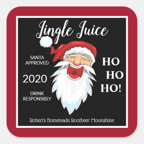 Homemade Holiday Moonshine Personalized Square Sticker