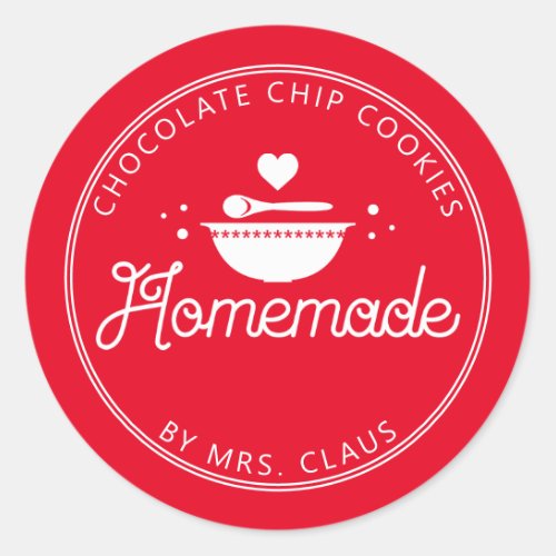 Homemade Holiday Treat Classic Round Sticker