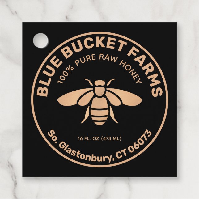 Homemade Honey Bee  Favor Tags (Front)