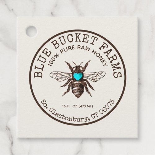 Homemade Honey Bee Jar Neck Tag