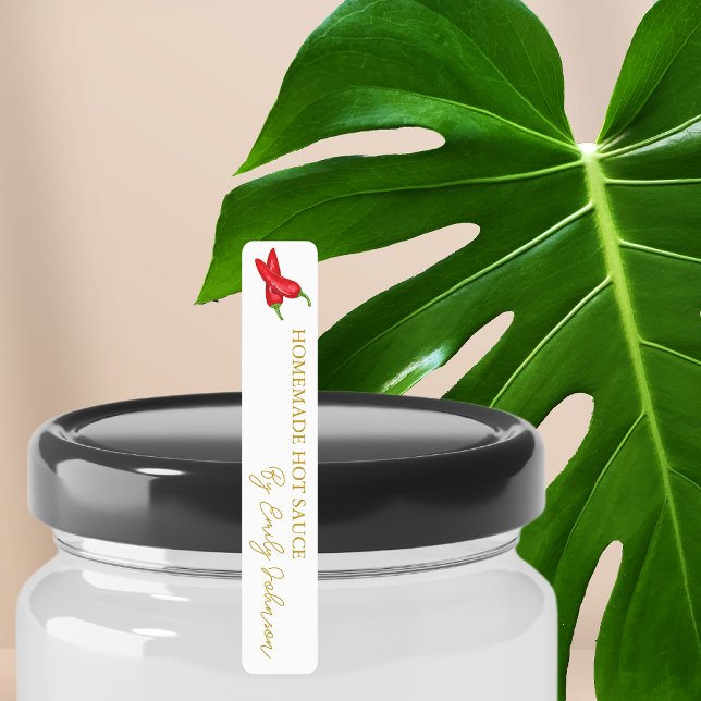 Homemade Hot Chili Sauce Thin Label (Creator Uploaded)