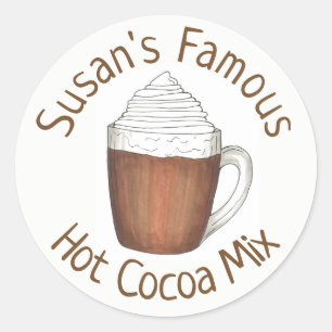 Homemade Hot Chocolate Cocoa Mix Personalized Classic Round Sticker