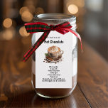 Homemade Hot Chocolate Recipe  Gift Tags<br><div class="desc">Bring warmth and coziness to your fall and winter celebrations with this Homemade Hot Chocolate Recipe Gift Tag. Featuring a charming illustrated mug of cocoa with whipped cream and marshmallows, this tag includes a simple recipe for making the perfect hot chocolate. Ideal for attaching to holiday gifts, cocoa bar setups,...</div>