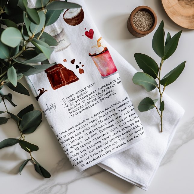 Homemade Hot Chocolate | Recipe Heirloom Kitchen Towel (Creator Uploaded)