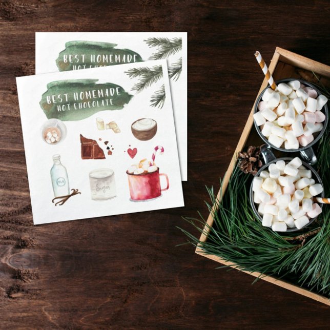 Homemade Hot Chocolate Recipe | Holiday Party Napkins (Creator Uploaded)