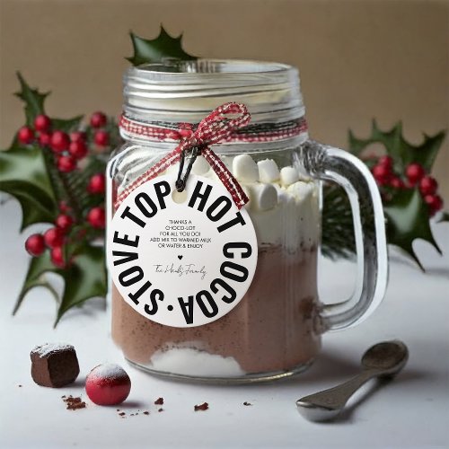 Homemade Hot Chocolate Trendy Fun Holiday Favor Tags
