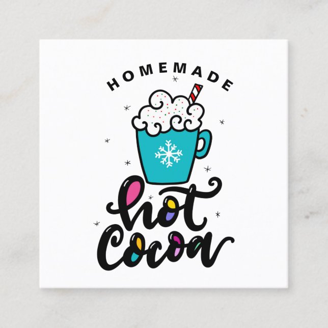 Homemade Hot Cocoa Ingredient Cards (Front)