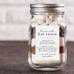 Homemade Hot Cocoa Mix Gift Label<br><div class="desc">Homemade hot chocolate mix gift labels include a personalized gift message in a clean,  modern design.</div>