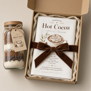 Homemade Hot Cocoa Recipe Christmas Kitchen Towel