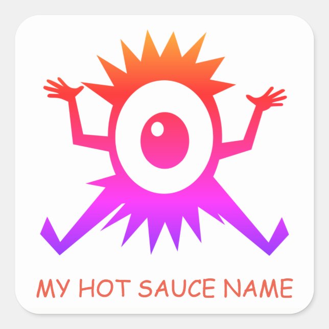 Homemade Hot Sauce Label Stickers (Front)