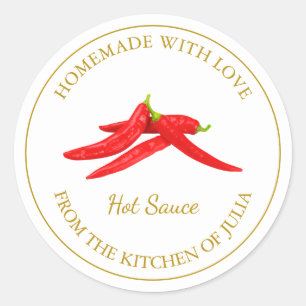 Homemade Hot Sauce Label   White