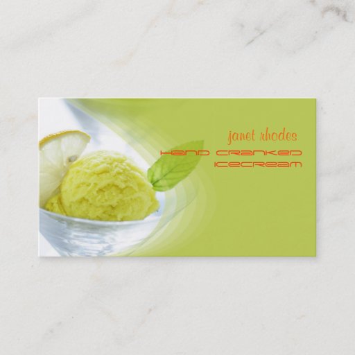 Customizable Homemade icecream shop business cards