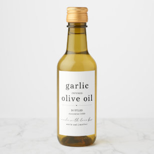 Homemade Infused Olive Oil Label - One Line