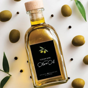 Homemade Infused Olive Oil Wine Label