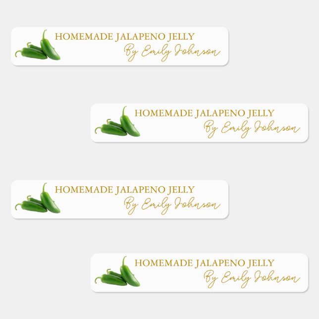 Homemade Jalapeno Jelly Thin Label (Group)