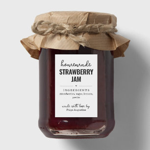 Homemade Jam / Food Canning Jar Gift Label Sticker