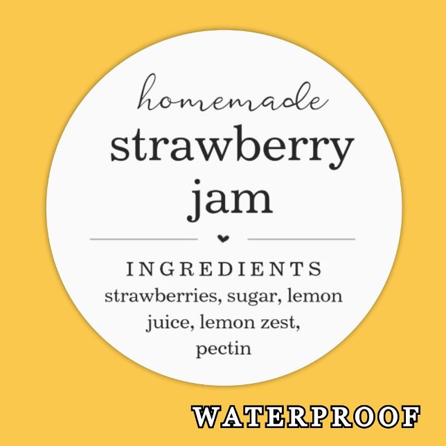 Homemade Jam / Food Canning Jar Label Sticker (Creator Uploaded)