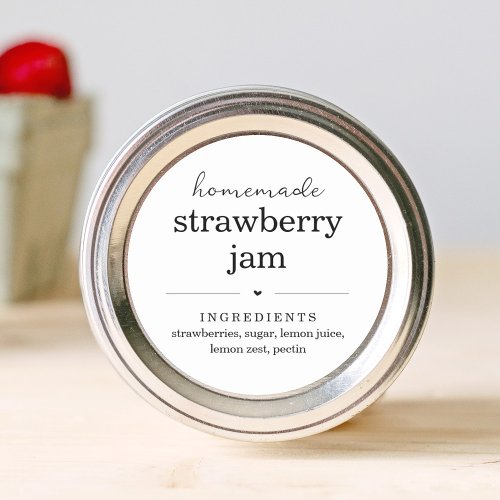 Homemade Jam  Food Canning Jar Label Sticker