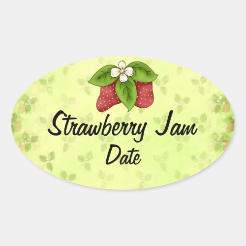 Homemade Jam Lables Oval Sticker