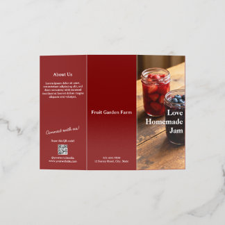 Homemade Jam Modern Trifold Brochure