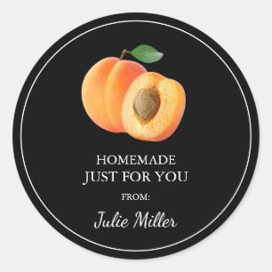 Homemade just for you apricot label