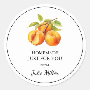 Homemade just for you apricot label