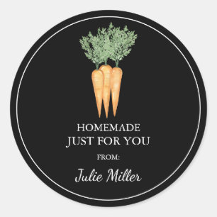 Homemade just for you carrot label