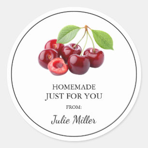 Homemade just for you cherry label