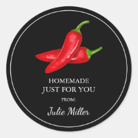 Homemade just for you chili label