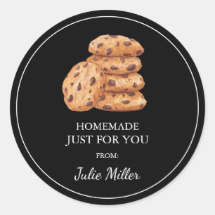 Homemade just for you chocolate cookies label