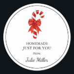 Homemade just for you christmas candy cane label<br><div class="desc">Special for you!</div>