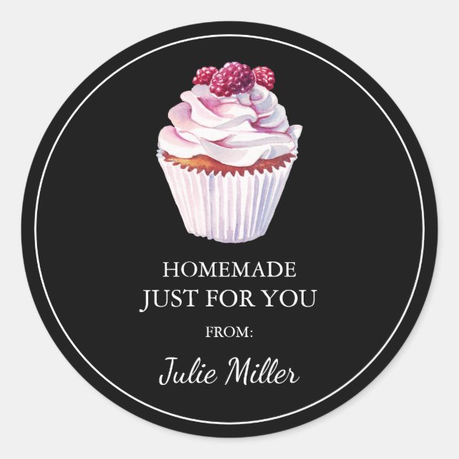 Homemade just for you cupcakes label (Front)