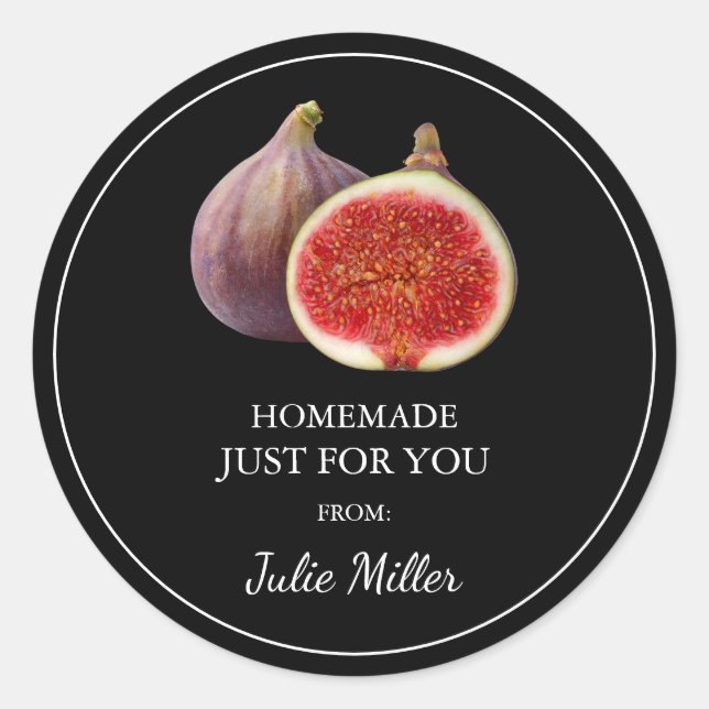 Homemade just for you fig label (Front)