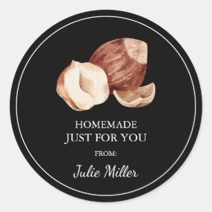 Homemade just for you hazelnut label