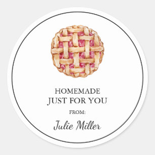 Homemade just for you pie label