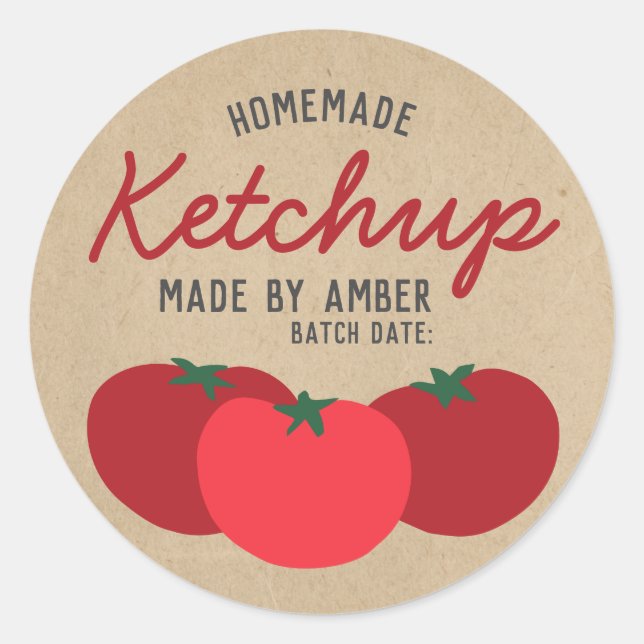 Homemade Ketchup Label (Front)