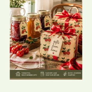 Homemade Kitchen Gift Wrap   Farmhouse Tomato Wrap
