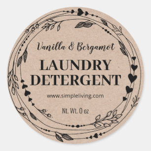 Homemade Kraft Scented Laundry Detergent Labels