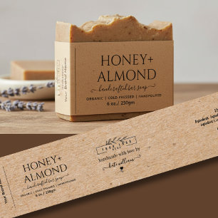Homemade Kraft Soap Label Belly band with logo