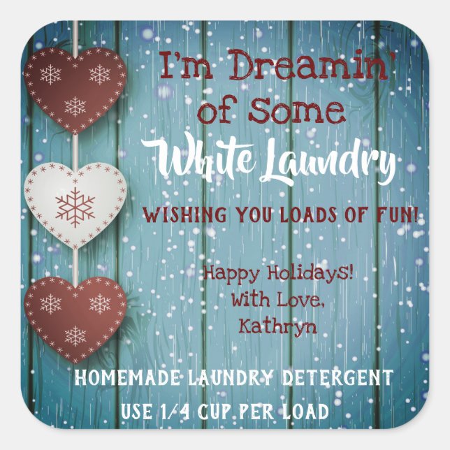 Homemade Laundry Detergent Personalized Label (Front)
