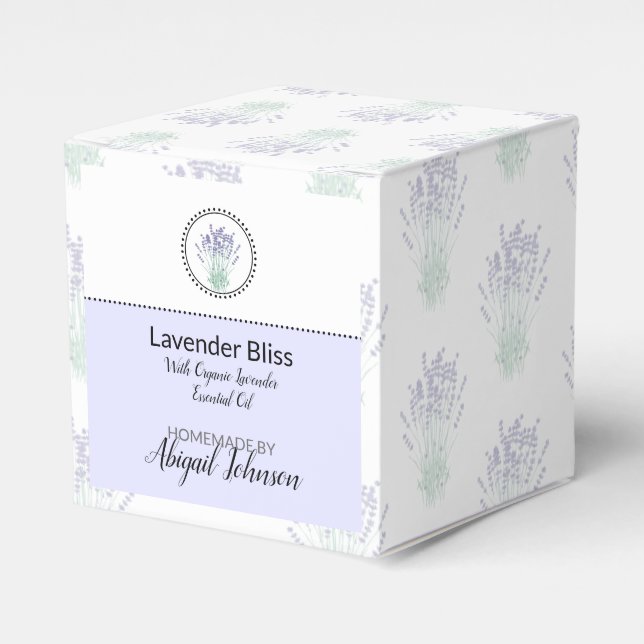Homemade Lavender Bath Bomb Box (Front Side)