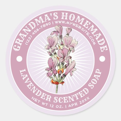 Homemade Lavender Scented Soap Label Template