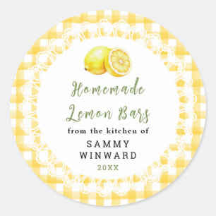 Homemade Lemon Bar Label