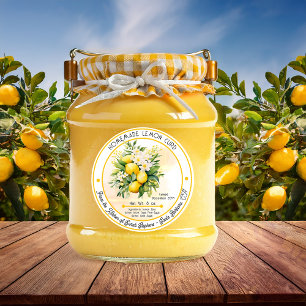 Homemade Lemon Curd Lemon Bouquet Canning Classic Round Sticker