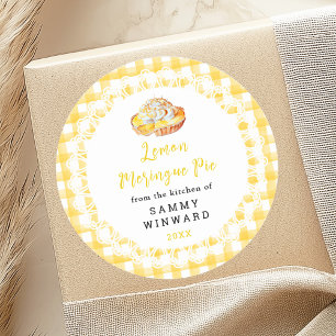 Homemade Lemon Meringue Pie Food Label